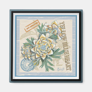 Aimant G Bureau de la création Fleur jaune