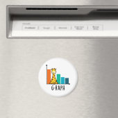 Aimant G-raph Funny Giraffe Graph Pun (In Situ (Lave-vaisselle))