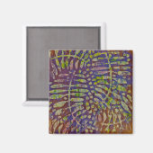 Aimant Gabarit d'impression Gelli Art Abstrait (Recto/Verso)