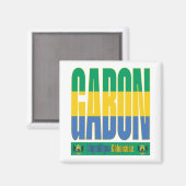 Aimant Gabon - Conception de texte (Recto/Verso)