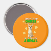 Aimant Gaga & Grumeaux Fromage Animal Funny Orange Chihua (Recto/Verso)