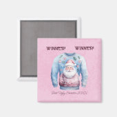 Aimant Gagnante ! Gagnante ! Meilleur pull moche de 20xx (Recto/Verso)