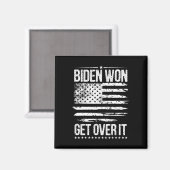 Aimant Gagner Get Over It Usa Drapeau Funny Biden Harris (Recto/Verso)