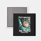 Aimant Gagnez Cela Pour Le Peuple Drôle Chat Statue De Li (Recto/Verso)
