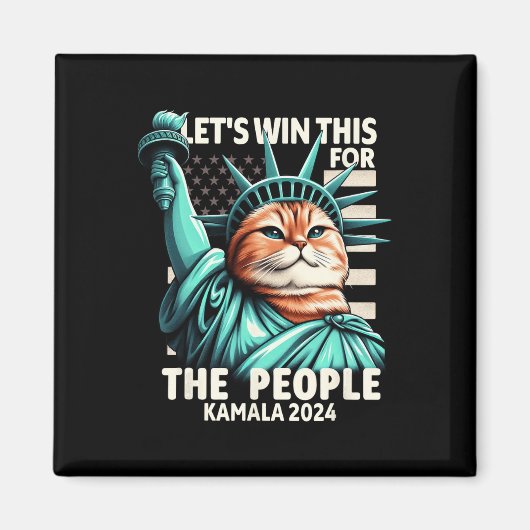 Aimant Gagnez Cela Pour Le Peuple Drôle Chat Statue De Li (Devant)