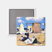 Aimant Gagnon - La plage de Dinard, art (Recto/Verso)