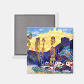 Aimant Gagnon - Soirée, Sienne - célèbre peinture (Recto/Verso)