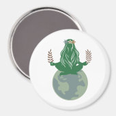 Aimant Gaia Déesse de la Terre, Mère Terre, Planète Terre (Recto/Verso)