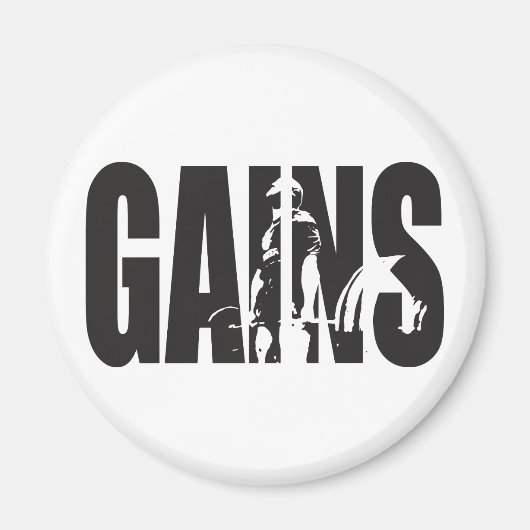 Aimant GAINS - Motivation "Body building" (Devant)