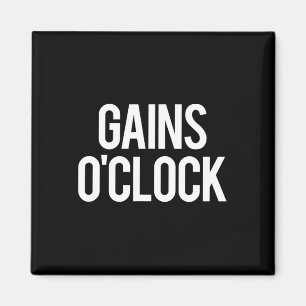 Aimant Gains O'clock Funny Gym Poids Bodybuilding
