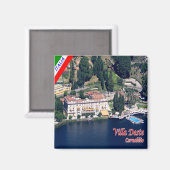 Aimant GAL027 CERNOBBIO, Lac de Côme, Italie, Frigo (Recto/Verso)