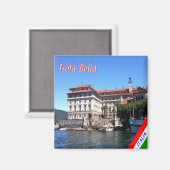 Aimant GAL051 ISOLA BELLA, Lac Majeur Italie, Frigo (Recto/Verso)