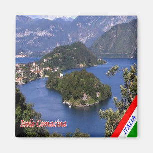 Aimant GAL052 ISOLA COMACINA, Lac de Côme, Italie, Frigo