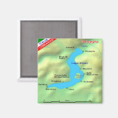 Aimant GAL069 LAKE ISEO - Map - Italy - Fridge (Recto/Verso)