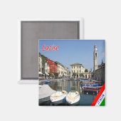 Aimant GAL073 LAZISE, Lac de Garde, Port, Italie, Frigo (Recto/Verso)