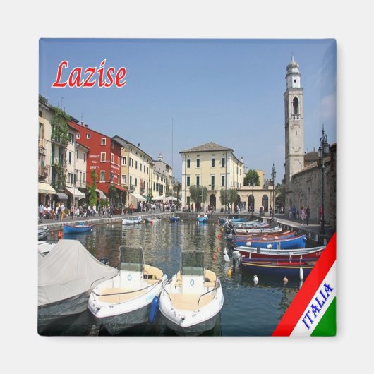 Aimant GAL073 LAZISE, Lac de Garde, Port, Italie, Frigo (Devant)