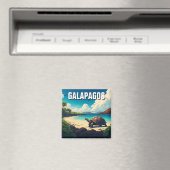 Aimant Galapagos Giant Tortoise Carte postale (In Situ (Lave-vaisselle))