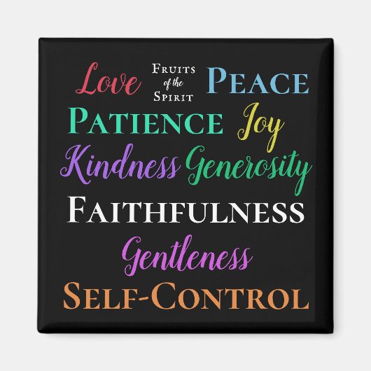 Aimant Galates 5:22-23 Fruits de l'aimant de l'Esprit (Devant)
