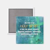 Aimant Galates 5:22-23 Le Fruit de l'Esprit Saint (Recto/Verso)