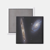 Aimant Galaxie Edge-On Ngc 4302 & Galaxie Tilted Ngc 4298 (Recto/Verso)