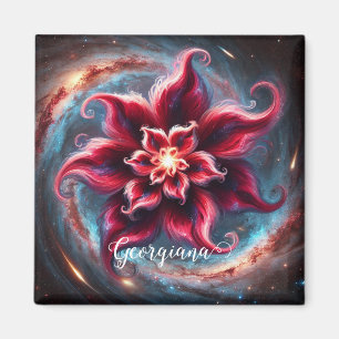 Aimant Galaxie florale festive personnalisée