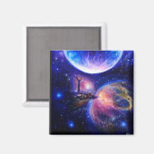 Aimant Galaxie planète et nébuleuse (Recto/Verso)