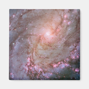 Aimant Galaxie Spirale M83, Ablaze Avec Formation Star.