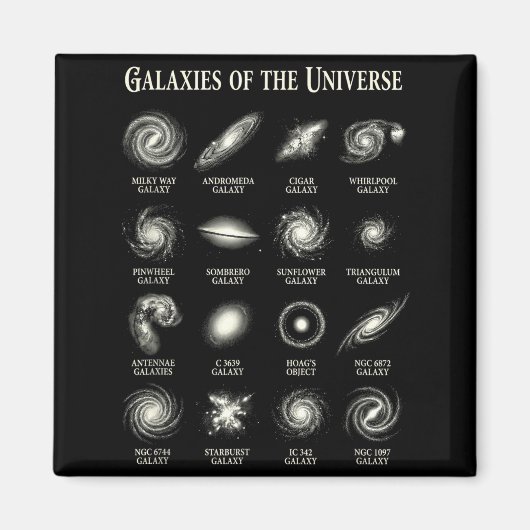 Aimant Galaxies De L'univers Carte D'astronomie Spatiale (Devant)