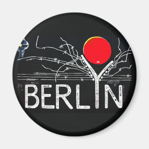Aimant Galerie de côté est, mur de Berlin, Barbelé/Su