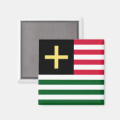 Aimant Galles - Croix et rayures (Recto/Verso)