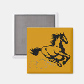 Aimant Galloping Horse sauvage et libre (Recto/Verso)