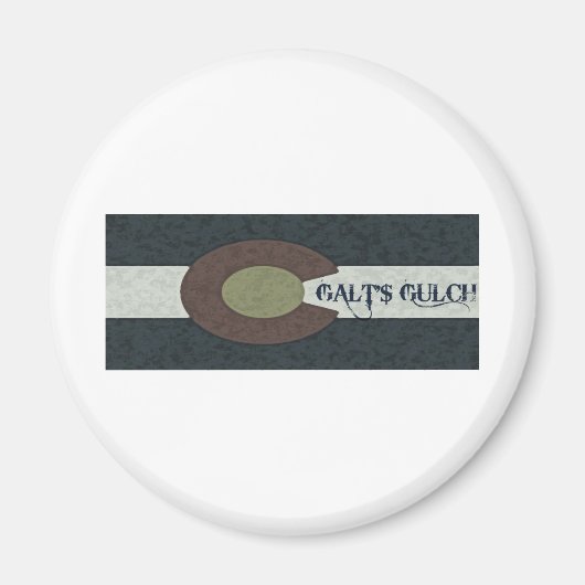 Aimant Galt's Gulch - Rouge blanc et bleu Combo Design (Devant)