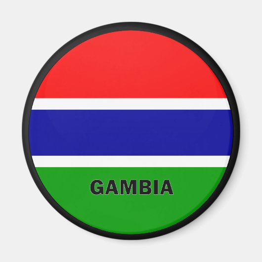 Aimant Gambie Roundel qualité Drapeau (Devant)