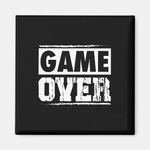 Aimant Game over Vintage Video Games Arcade
