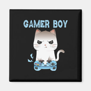 Aimant Gamer Boy Cat Jeu Drôle Vidéo Jeu Garçons Vidéo G