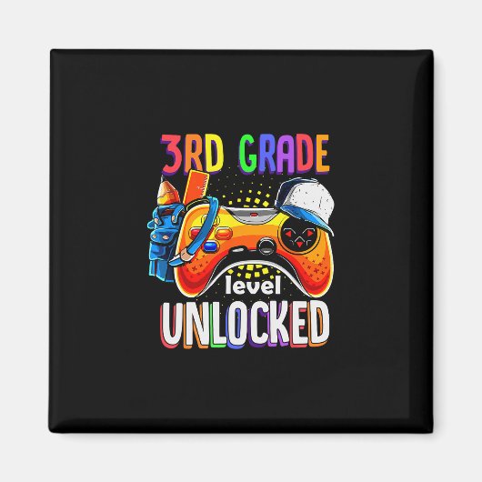 Aimant Gamer Ck To School Gamepad 3rd Third Grade Level U (Devant)