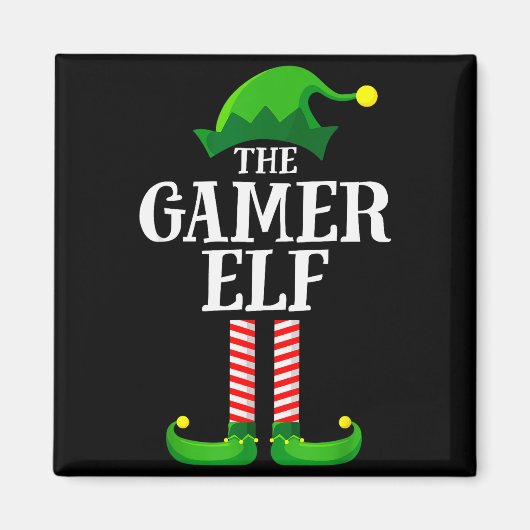 Aimant Gamer Elf Matching Family Group Christmas Party Py (Devant)