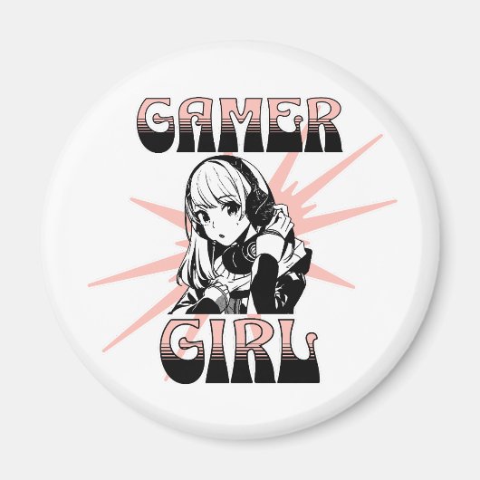 Aimant Gamer fille | Jeux (Devant)