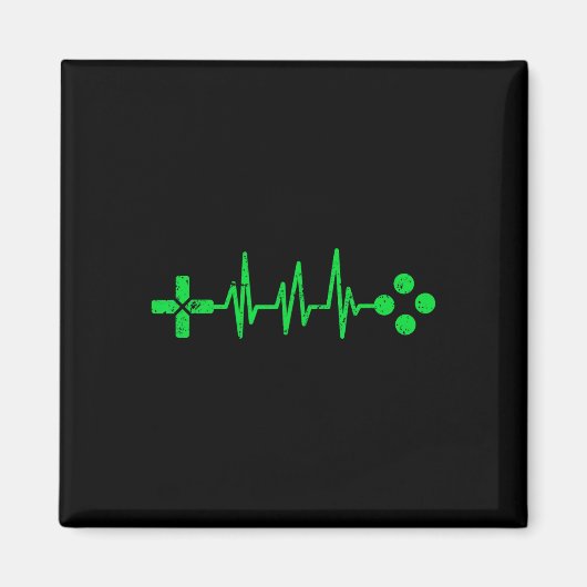 Aimant Gamer Geeks Heartbeat Gaming (Devant)