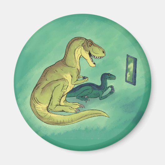 Aimant Gamer-Saurus (Devant)