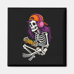 Aimant Gamer Skeleton Halloween Filles Ados Vidéo G