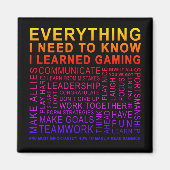 Aimant Gamer word Cloud Wisdom (Devant)