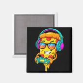 Aimant Gamer Zza Slice Video Gaming Boy Enthusiast Gamer  (Recto/Verso)