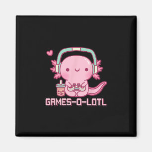 Aimant Gamesolotl Axolotl Jeux Vidéo Kawaii Anime Joueur