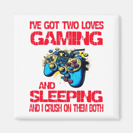 Aimant Gaming And Sleeng Gamer Valentines Day Boys Kids  (Devant)