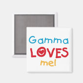 Aimant Gamma aime mes t-shirts et cadeaux (Recto/Verso)