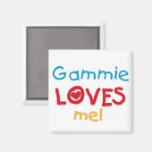Aimant Gammie aime mes t-shirts et cadeaux (Recto/Verso)
