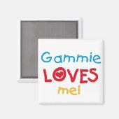 Aimant Gammie aime mes t-shirts et cadeaux (Recto/Verso)