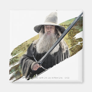 Aimant Gandalf avec épée verte