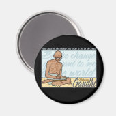 Aimant Gandhi Be The Change Citation (Recto/Verso)